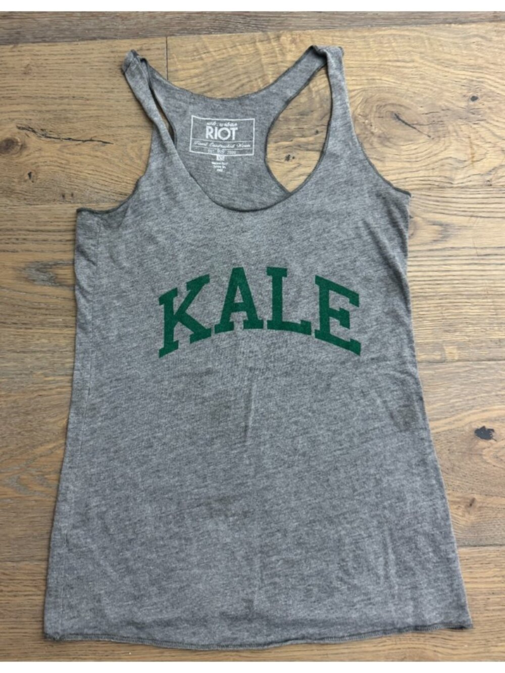 Sub Urban Riot “KALE” Graphic Racerback Tank Top Size XS Gray